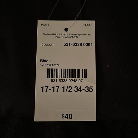 JF J.Ferrar : XL : Black Long Sleeve: Dress Shirt: New With Tag - Picture 3 of 3